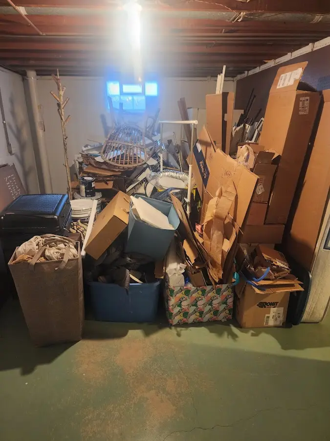 Roll-off dumpster container at job site for Concrete Dumpster Rental in Jaffrey